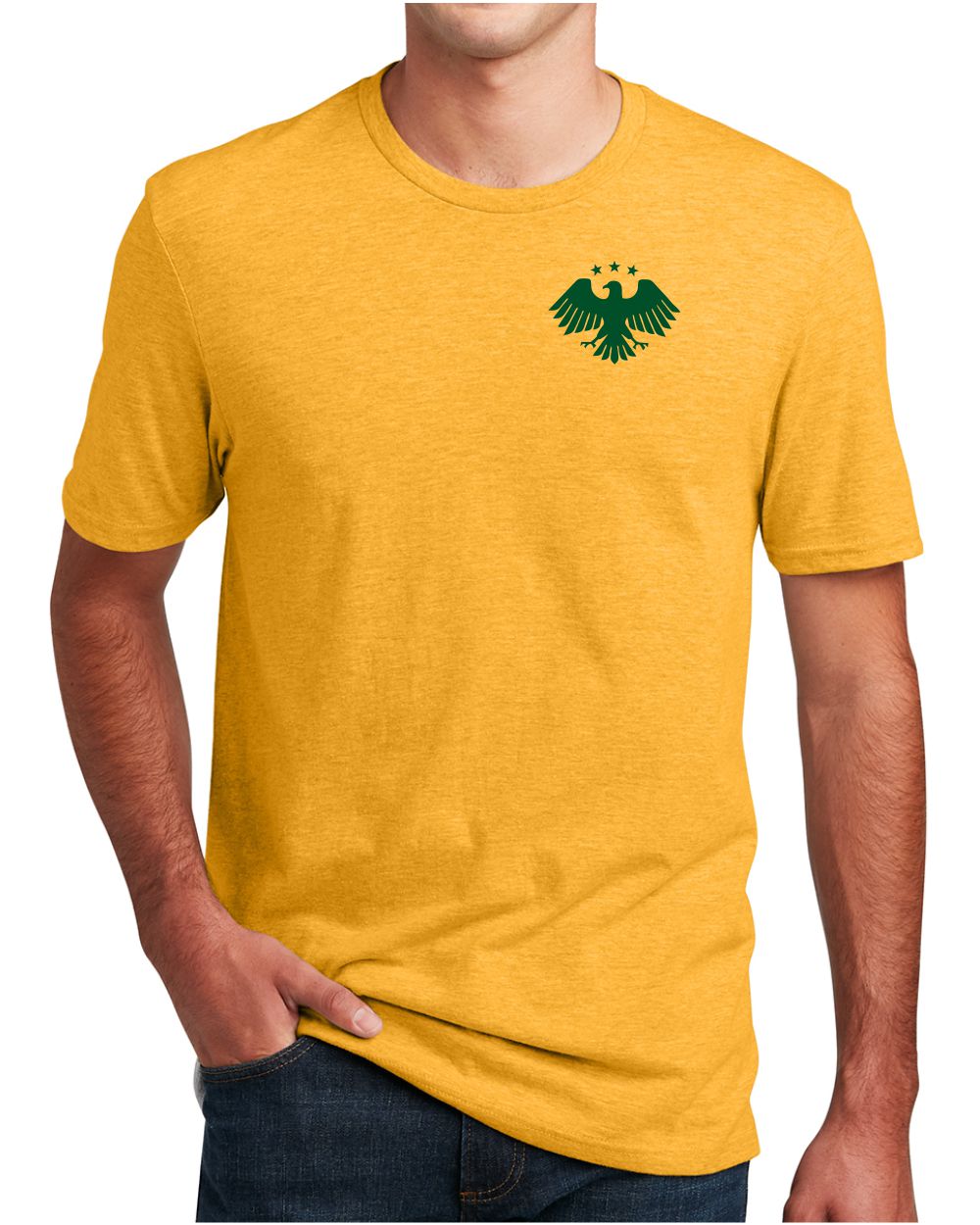 District S/S Perfect Blend Syria's New Eagle T-Shirt, color: Gold Heather