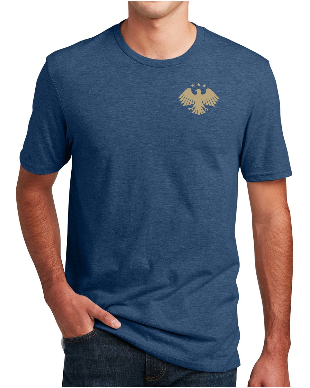 District S/S Perfect Blend Syria's New Eagle T-Shirt, color: Deep Royal Fleck