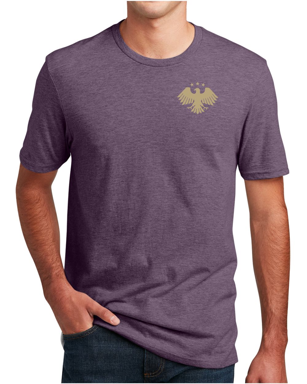 District S/S Perfect Blend Syria's New Eagle T-Shirt, color: Heathered Eggplant