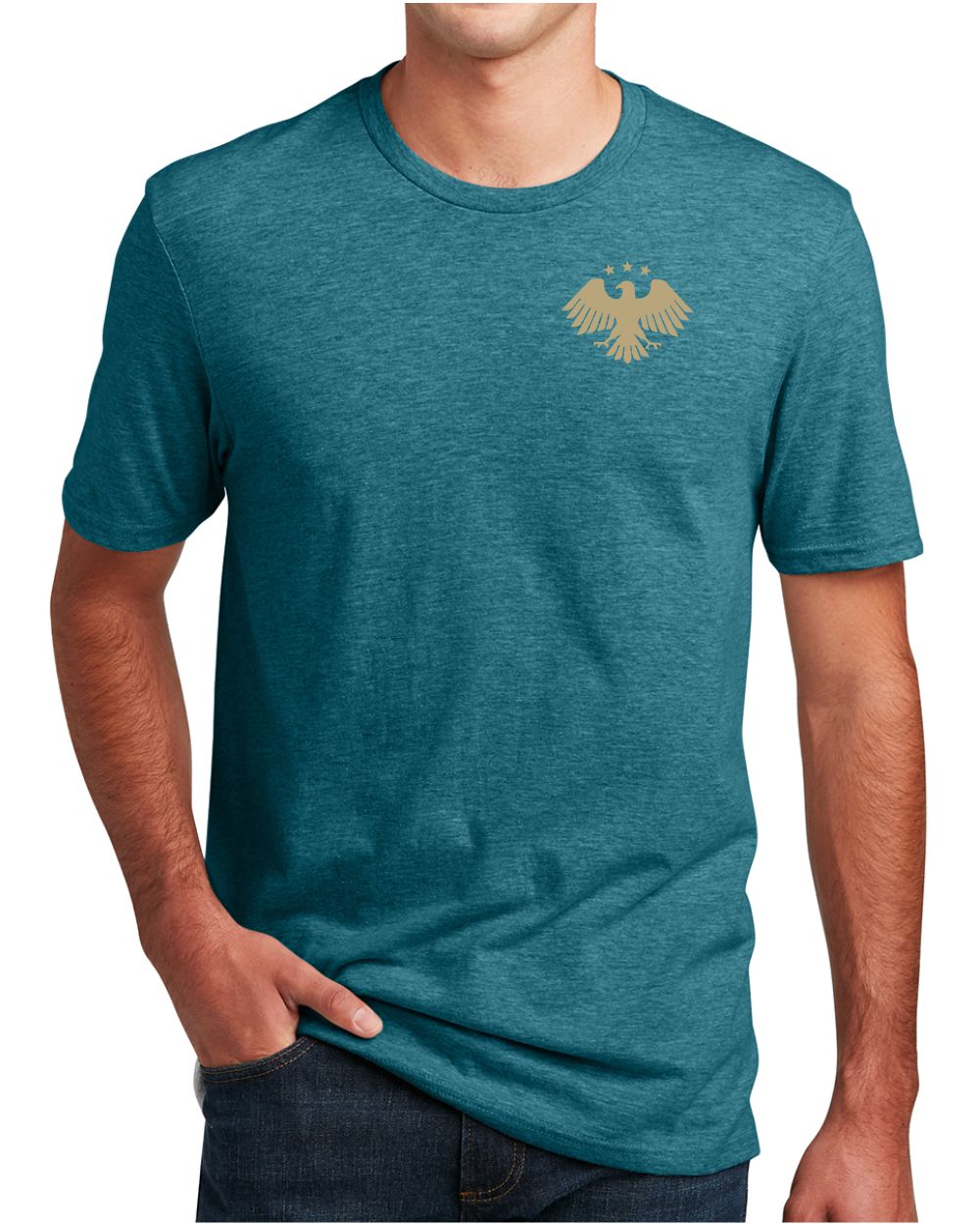 District S/S Perfect Blend Syria's New Eagle T-Shirt, color: Heathered Teal