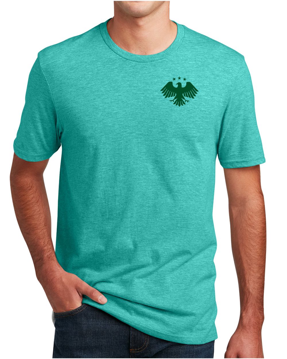District S/S Perfect Blend Syria's New Eagle T-Shirt, color: Aqua Heather