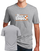 District S/S Perfect Blend CVC Custom T-Shirt, color: Light Heather Grey