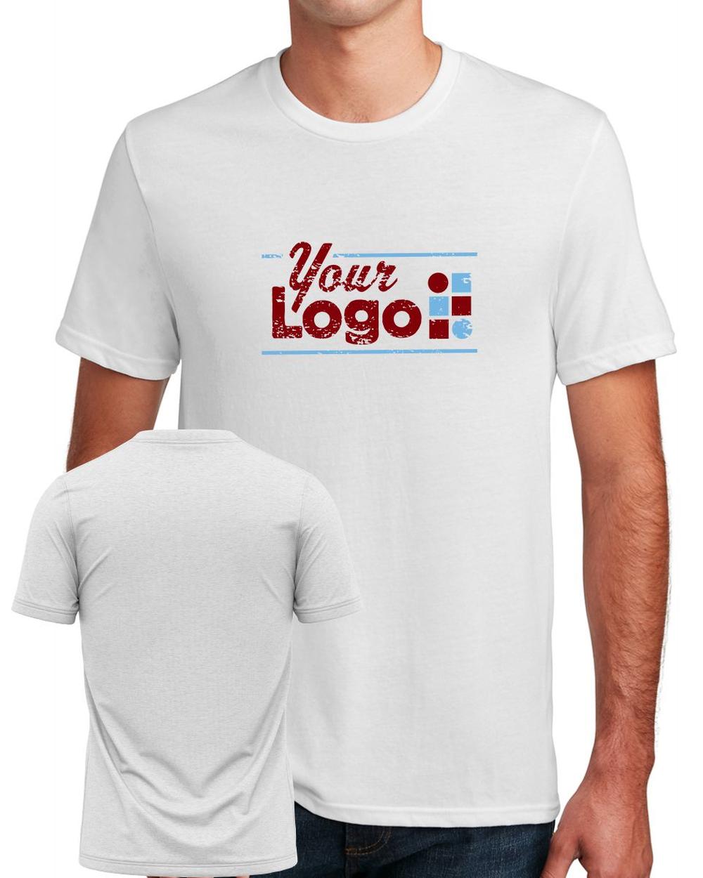 District S/S Perfect Blend CVC Custom T-Shirt, color: White