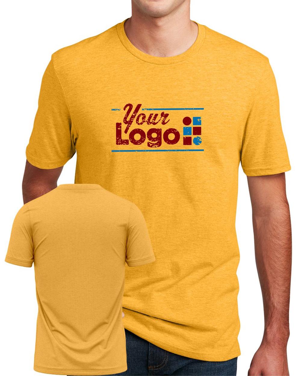 District S/S Perfect Blend CVC Custom T-Shirt, color: Gold Heather