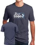 District S/S Perfect Blend CVC Custom T-Shirt, color: Heathered Navy