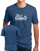 District S/S Perfect Blend CVC Custom T-Shirt, color: Deep Royal Fleck