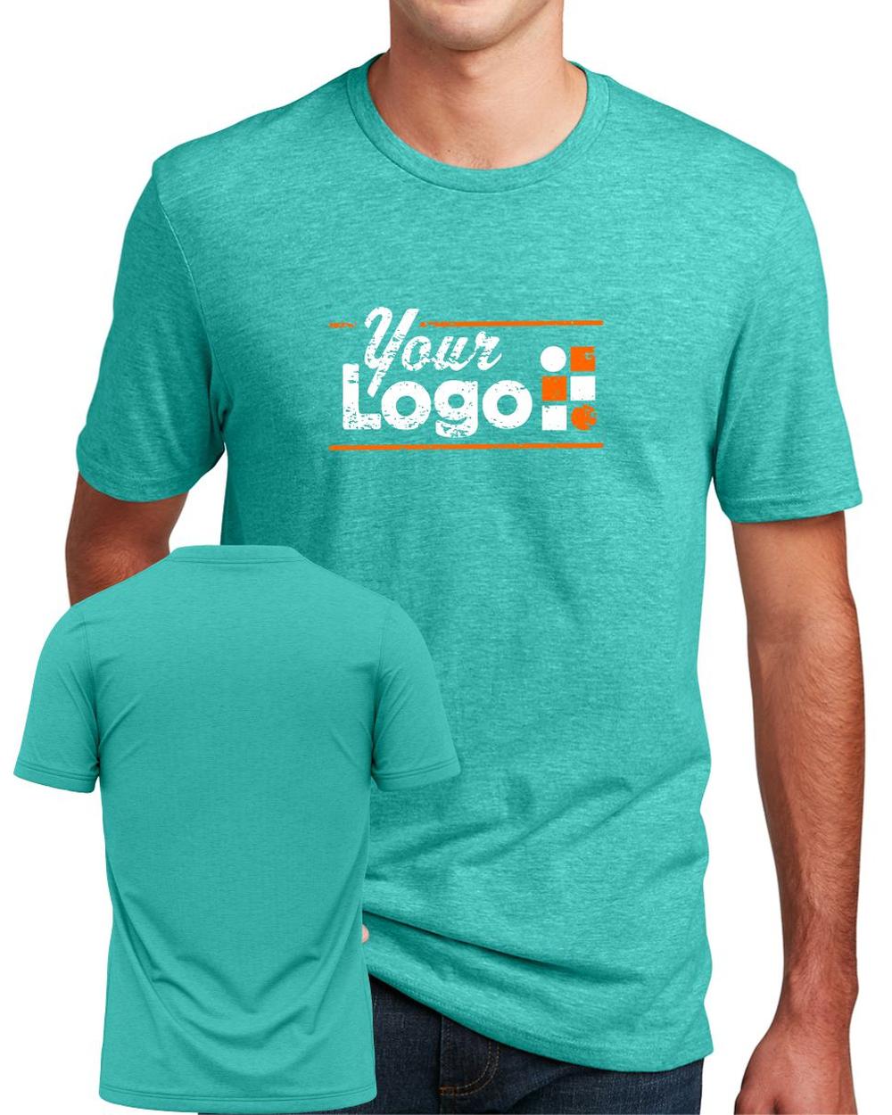 District S/S Perfect Blend CVC Custom T-Shirt, color: Aqua Heather