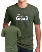 District S/S Perfect Blend CVC Custom T-Shirt, color: Heathered Forest Green