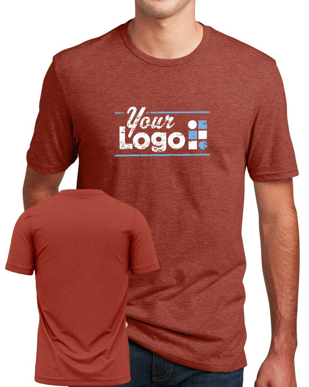 District S/S Perfect Blend CVC Custom T-Shirt, color: Heathered Russet