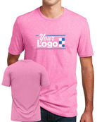 District S/S Perfect Blend CVC Custom T-Shirt, color: Awareness Pink Heather