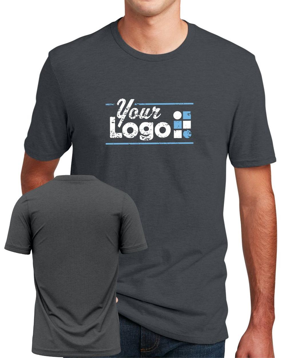 District S/S Perfect Blend CVC Custom T-Shirt, color: Charcoal