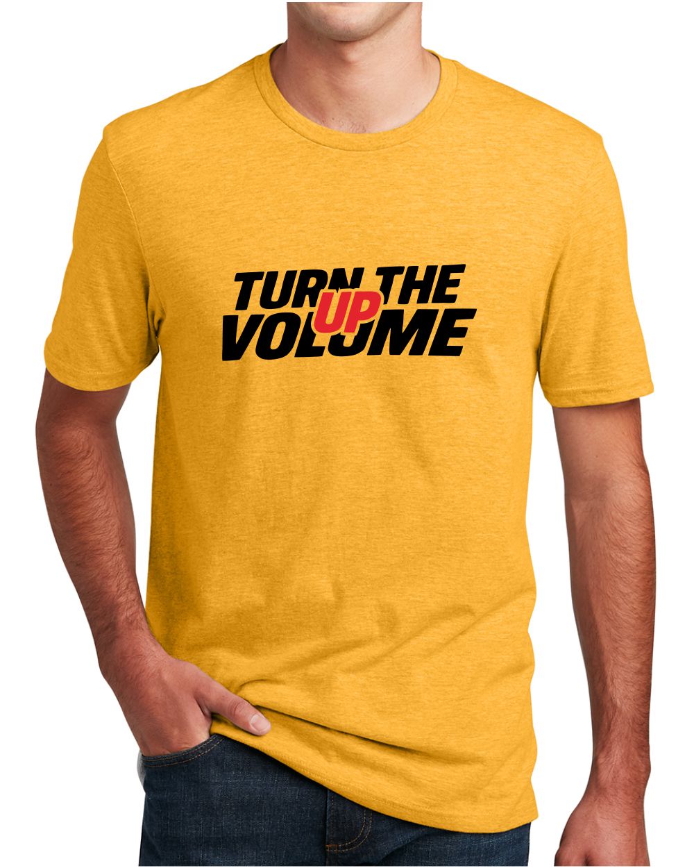 District S/S Perfect Blend Turn The Volume Up T-Shirt, color: Gold Heather