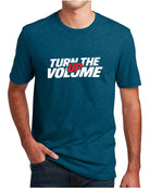 District S/S Perfect Blend Turn The Volume Up T-Shirt, color: Deep Turquoise Fleck