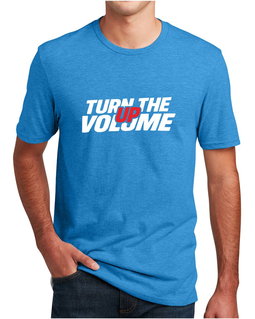 District S/S Perfect Blend Turn The Volume Up T-Shirt, color: Heathered Bright Turquoise