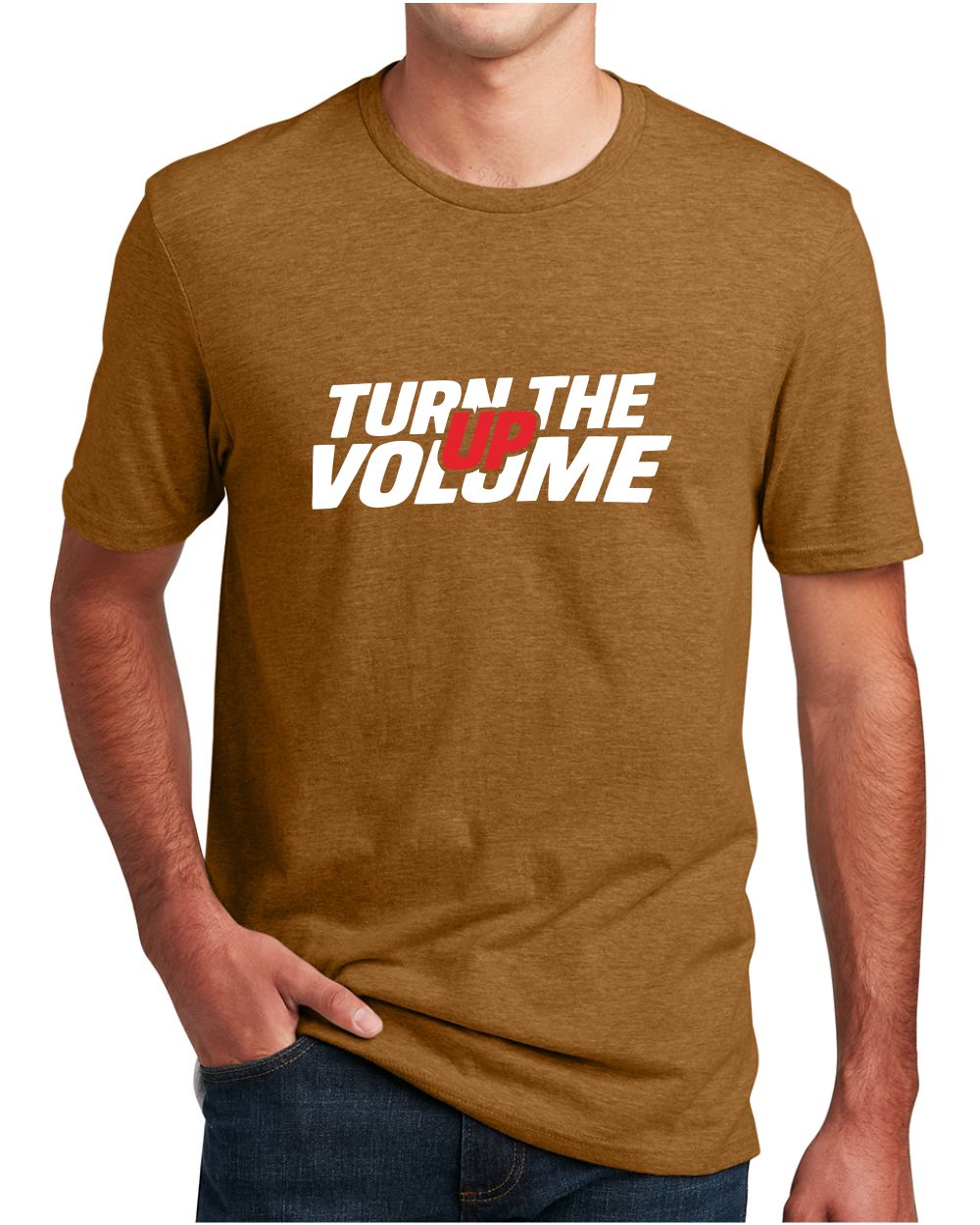 District S/S Perfect Blend Turn The Volume Up T-Shirt, color: Duck Brown Heather