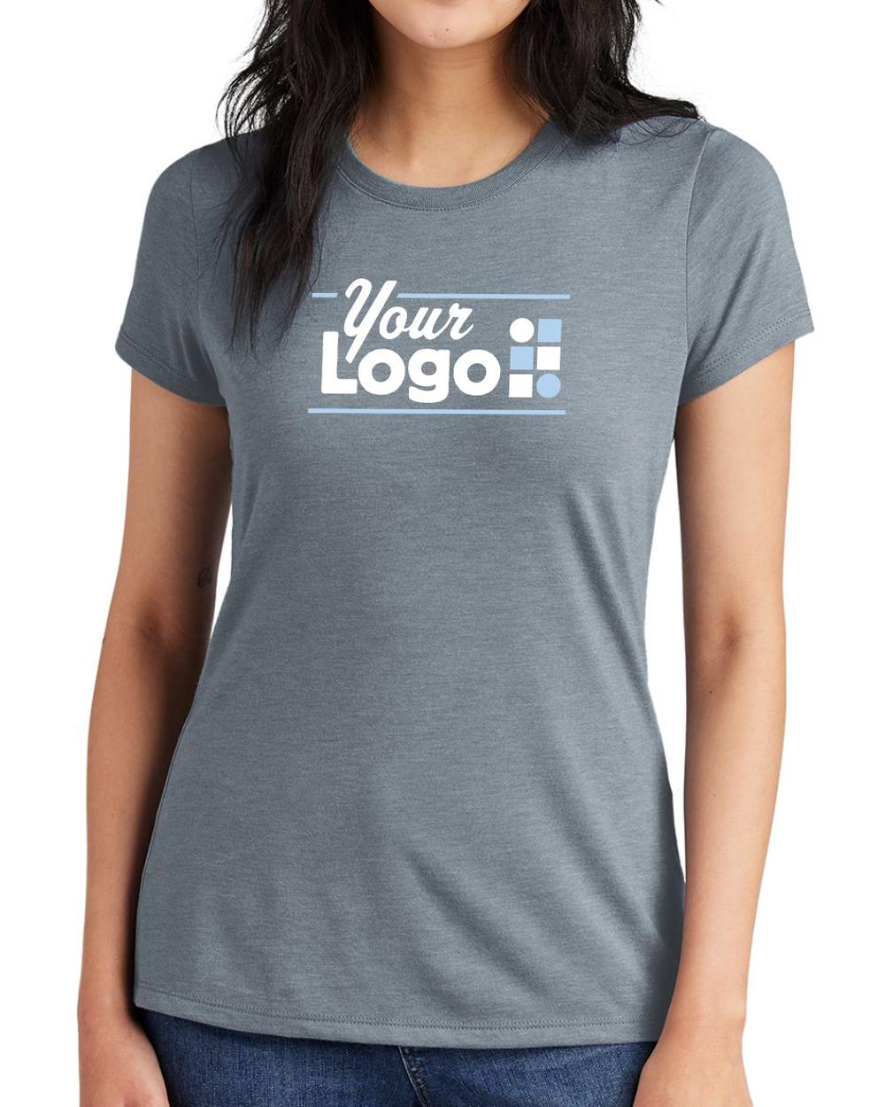 District S/S Perfect Tri Custom T-Shirt, color: Flint Blue Heather