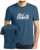 District S/S Perfect Tri Custom T-Shirt, color: Heathered Neptune Blue