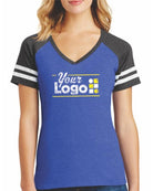 District S/S Game-Time Custom T-Shirt, color: Heathered True Royal/Heathered Charcoal