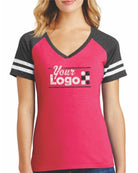 District S/S Game-Time Custom T-Shirt, color: Heathered Watermelon/Heathered Charcoal