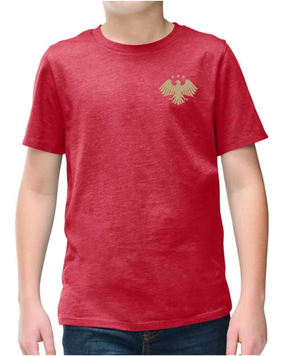 District S/S Perfect Blend Syria's New Eagle T-Shirt, color: Heathered Red