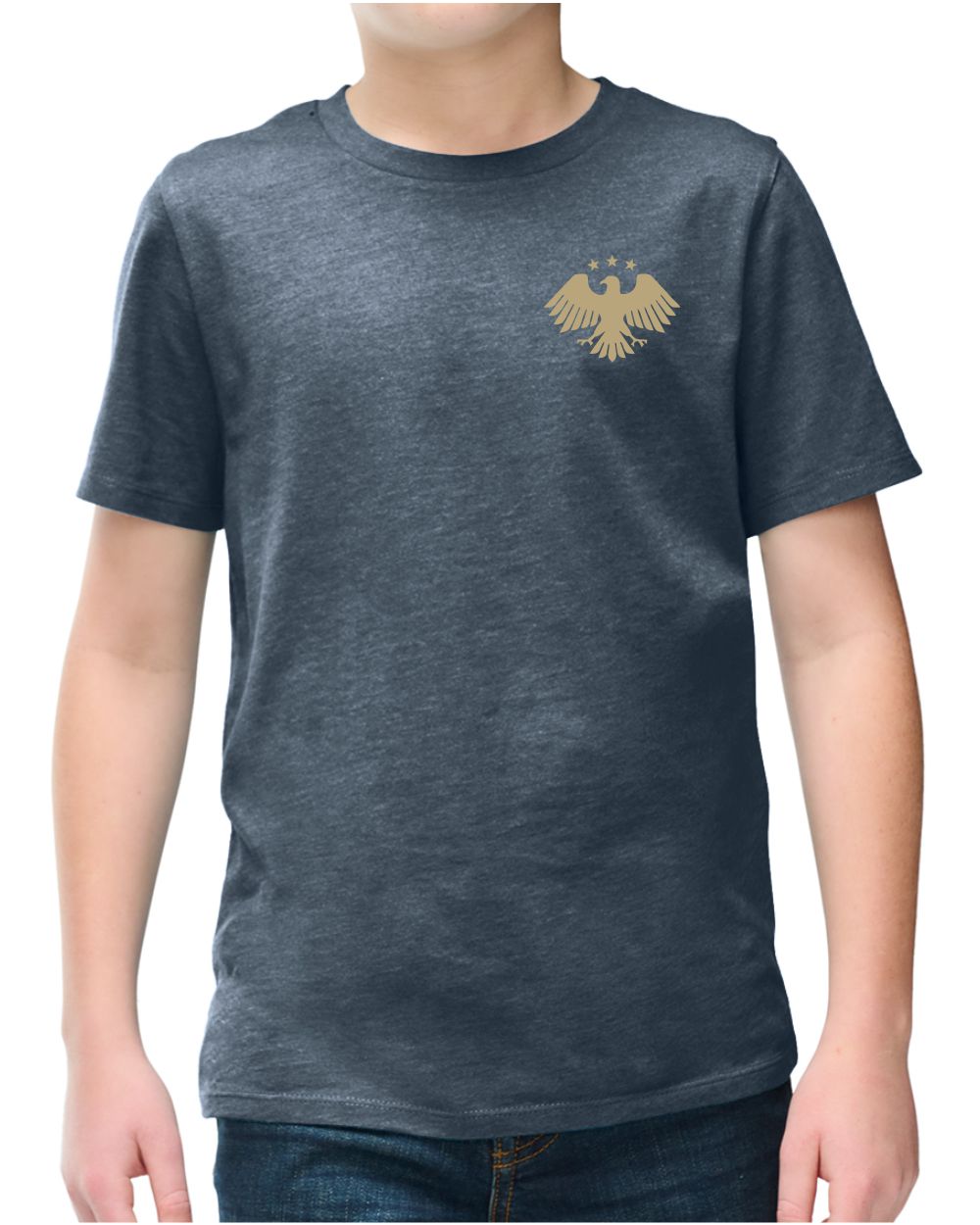 District S/S Perfect Blend Syria's New Eagle T-Shirt, color: Heathered Navy