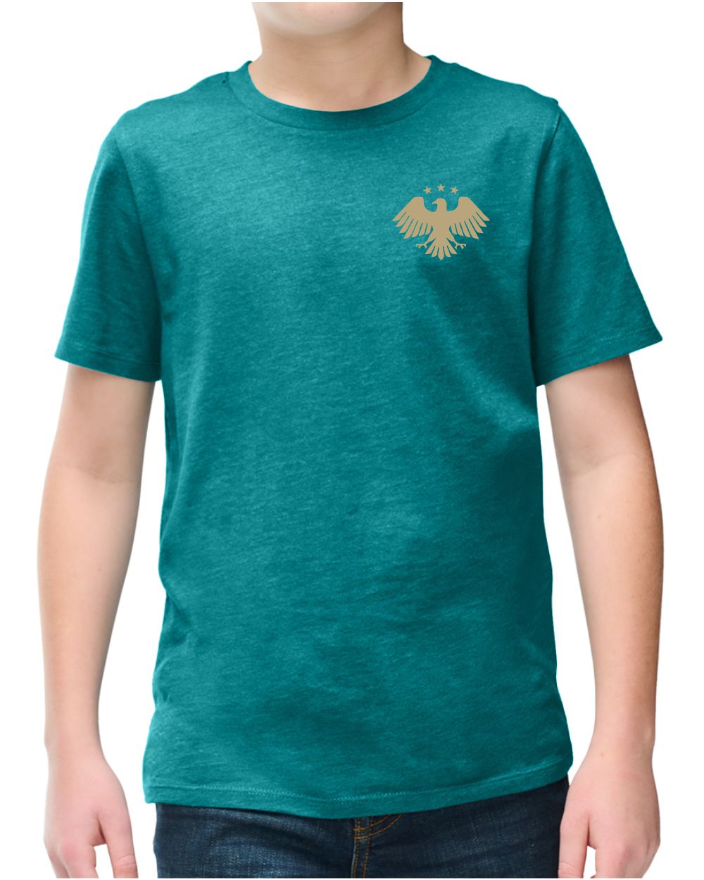 District S/S Perfect Blend Syria's New Eagle T-Shirt, color: Heathered Teal