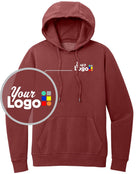 District Wash Fleece Custom Hoodie, color: Garnet