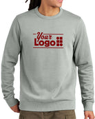 District Wash Fleece Crew Custom Sweatshirt, color: Gusty Grey