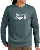 District Wash Fleece Crew Custom Sweatshirt, color: Deep Steel Blue