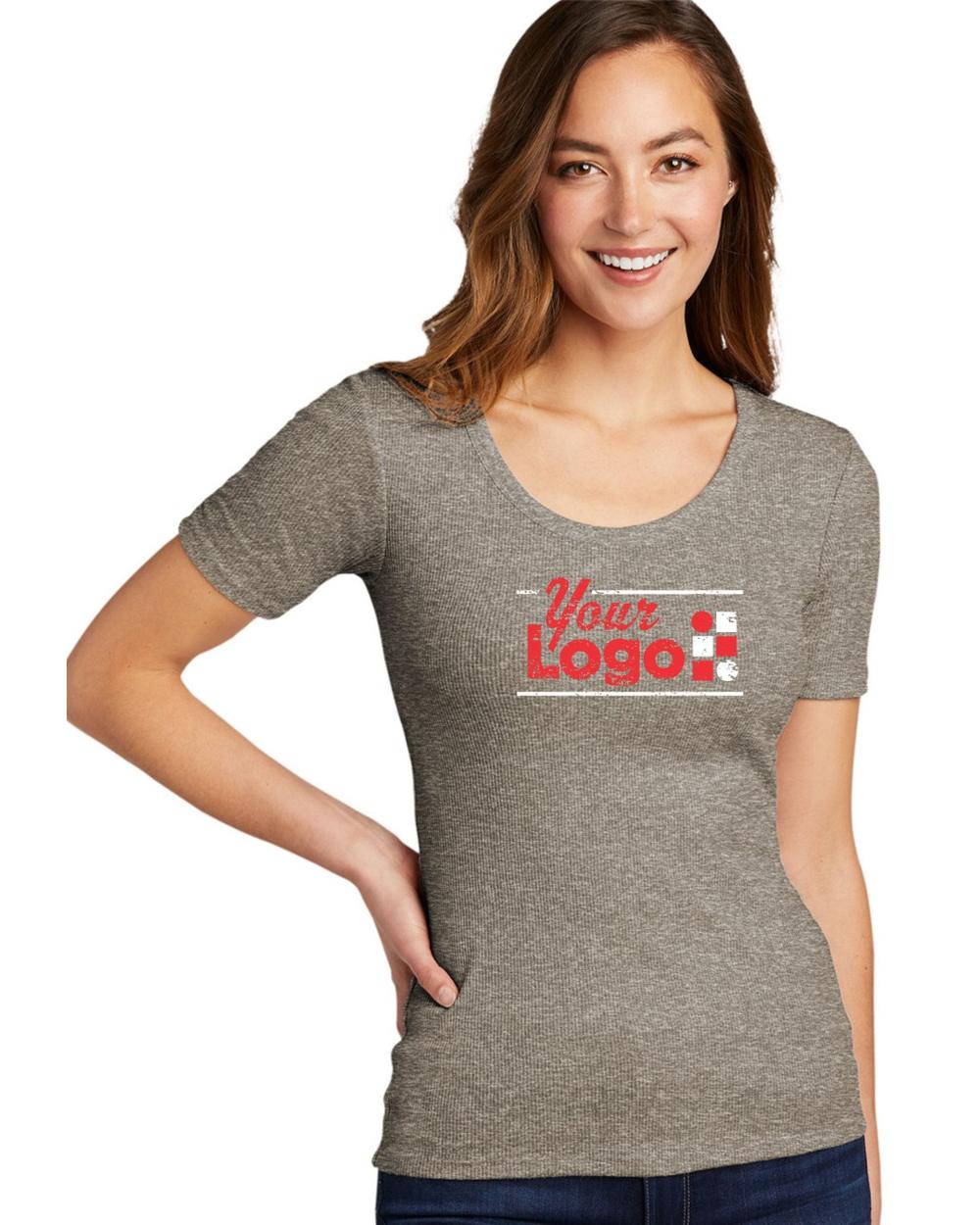 District S/S VIT Rip Scoop Neck Custom T-Shirt, color: Grey Frost