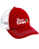 District MeshBack Custom Cap, color: Red/White