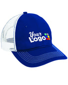 District MeshBack Custom Cap, color: Royal/White