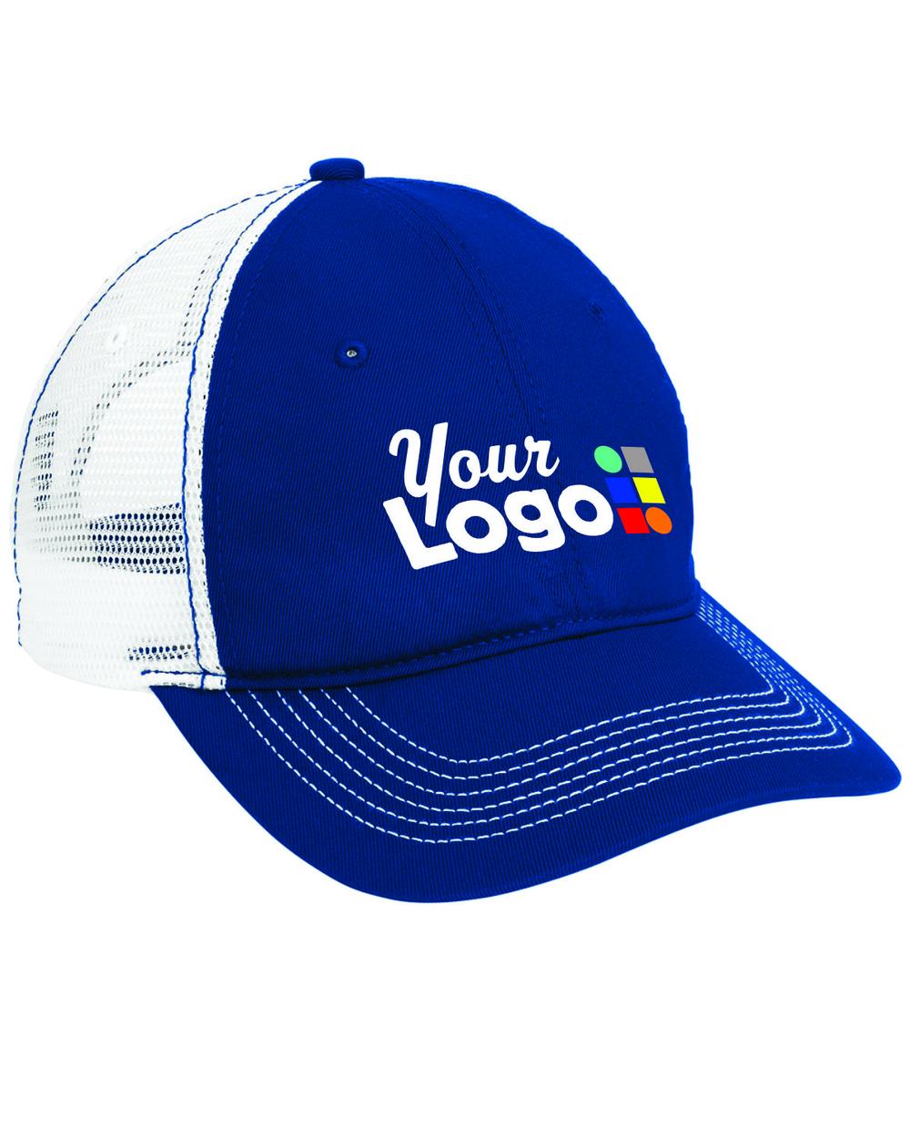 District MeshBack Custom Cap, color: Royal/White