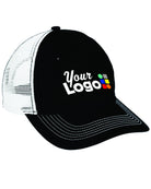 District MeshBack Custom Cap, color: Black/White