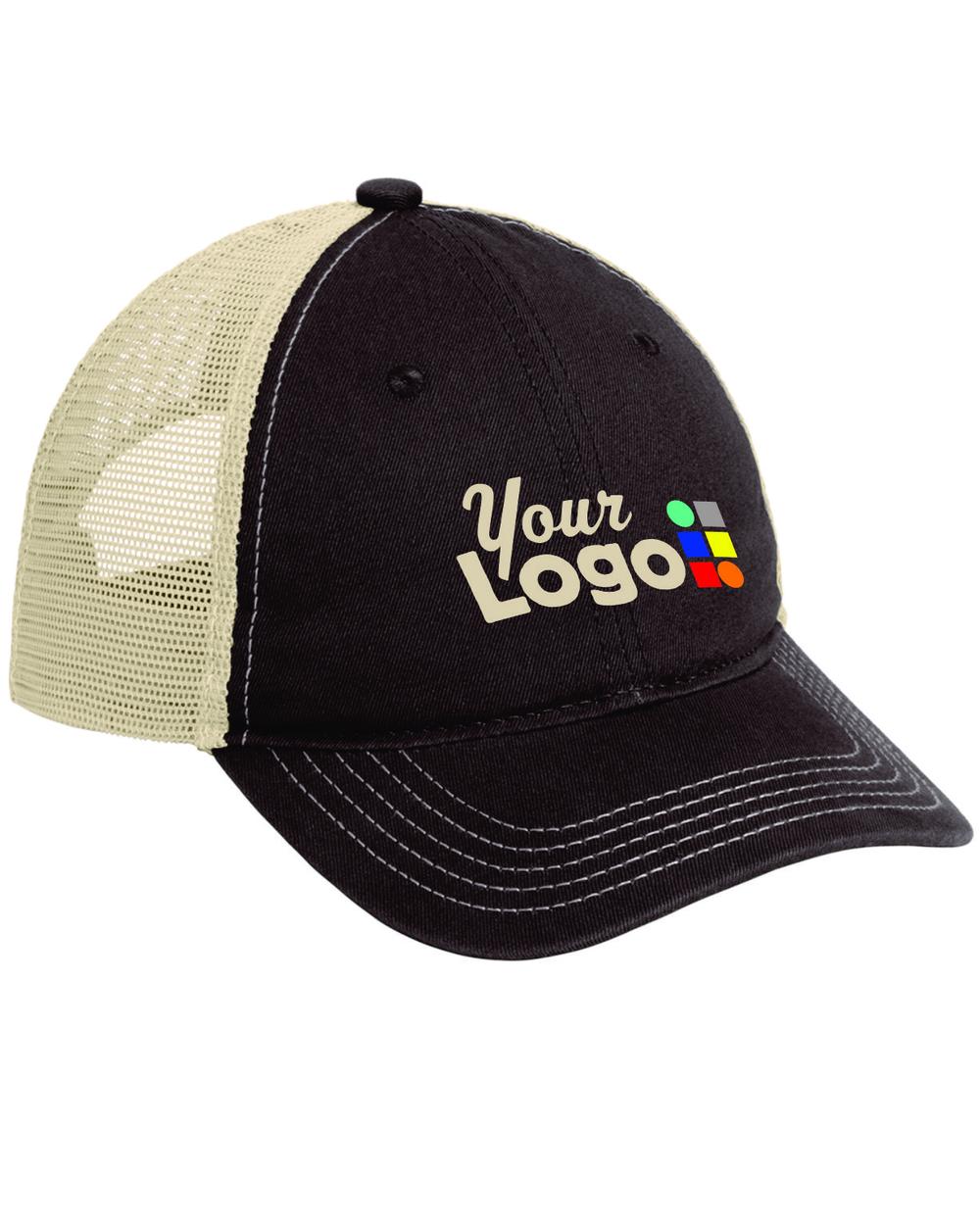 District Super Soft MeshBack Custom Cap, color: Chocolate Brown/Stone