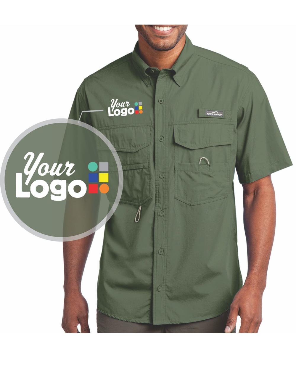 Eddie Bauer S/S Fishing Custom Shirt, color: Seagrass Green