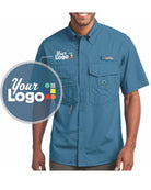 Eddie Bauer S/S Fishing Custom Shirt, color: Blue Gill