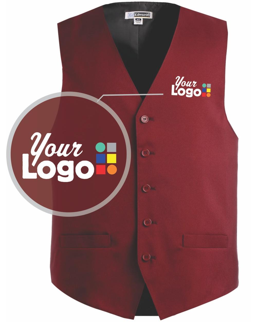 Edwards Formal Custom Vest, color: Burgundy