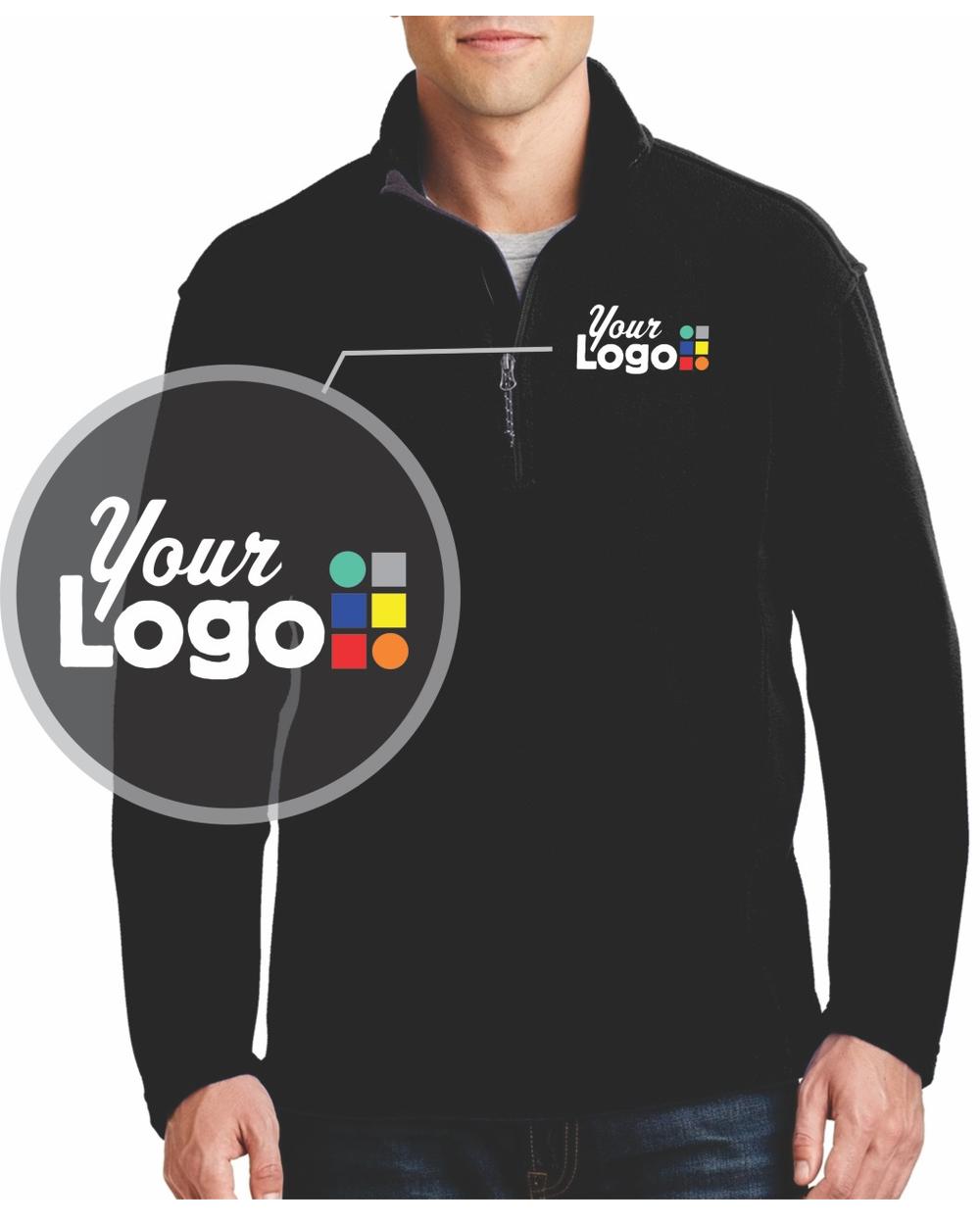 Port Authority Value Fleece 1/4 Zip Custom Pullover, color: Black