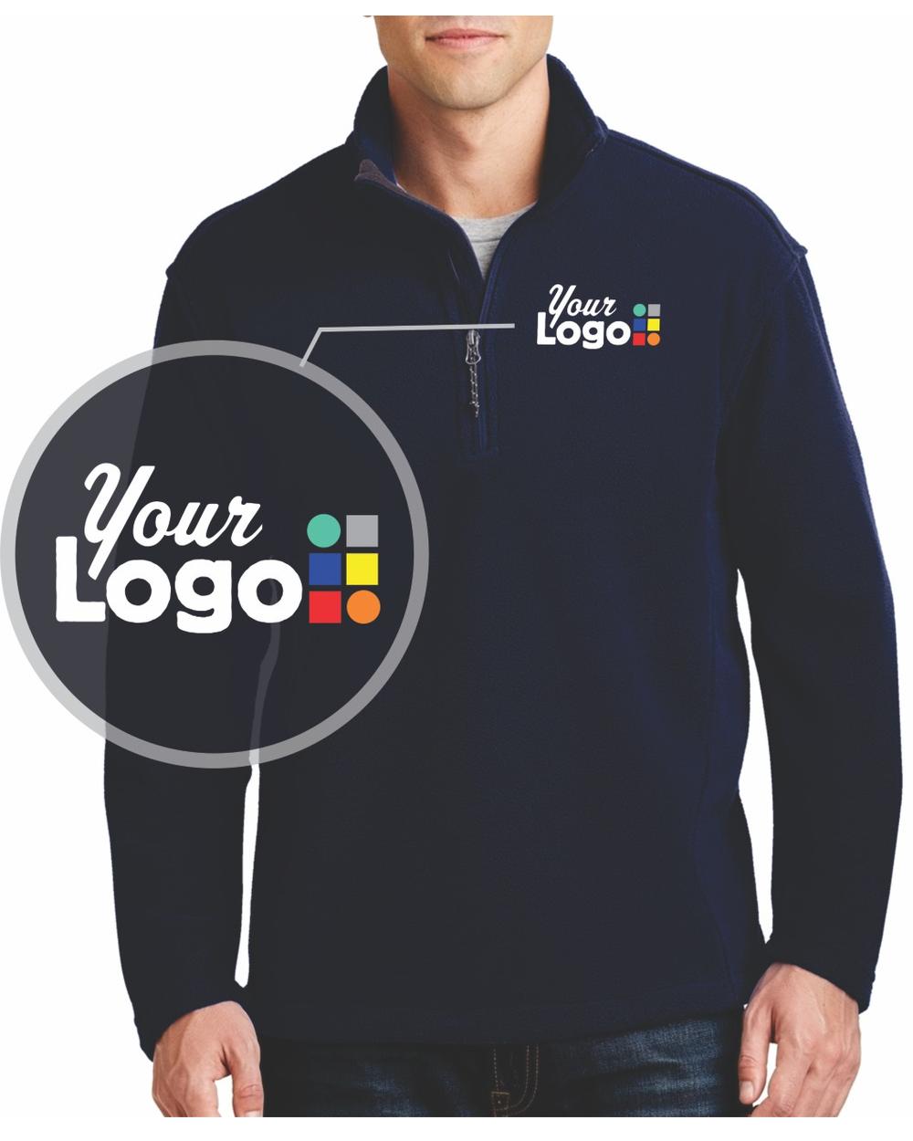 Port Authority Value Fleece 1/4 Zip Custom Pullover, color: True Navy