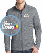 Port Authority Digi-Stripe Fleece Custom Jacket, color: Grey