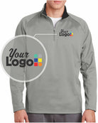 Sport-Tek Sport-Wick Fleece 1/4 Zip Custom Pullover, color: Silver/Black