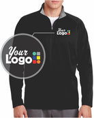 Sport-Tek Sport-Wick Fleece 1/4 Zip Custom Pullover, color: Black/Silver