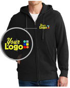 Sport-Tek Super HeavyWeight Full-Zip Custom Hoodie, color: Black