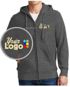 Sport-Tek Super HeavyWeight Full-Zip Custom Hoodie, color: Graphite Heather