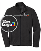 Port Authority Collective Striated Fleece Custom Jacket, color: Deep Black Heather