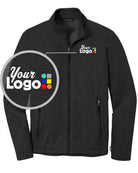 Port Authority Collective Striated Fleece Custom Jacket, color: Deep Black Heather