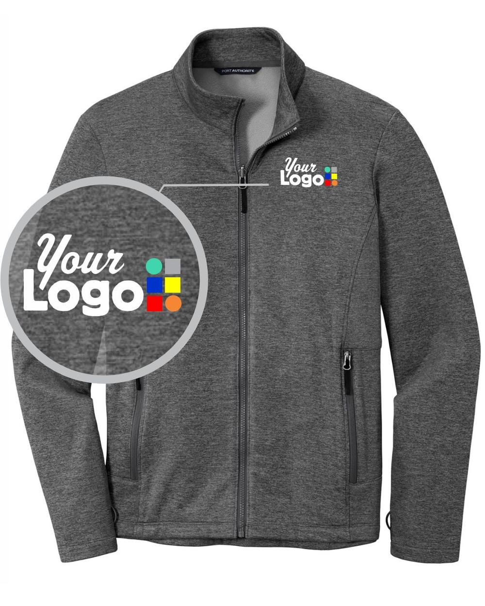 Port Authority Collective Striated Fleece Custom Jacket, color: Sterling Grey Heather