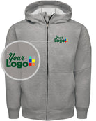 RedKap Performance Full-Zip Work Custom Hoodie, color: Grey Heather