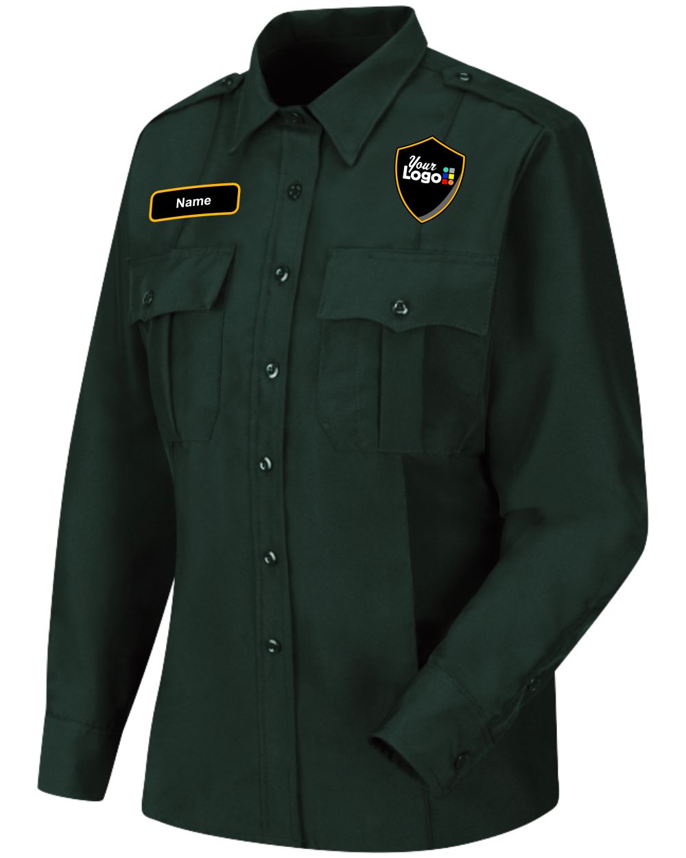 Horace Small L/S Sentry Custom Security Shirt, color: Spruce Green